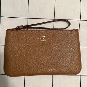 Discontinued crossgrain leather large wristlet